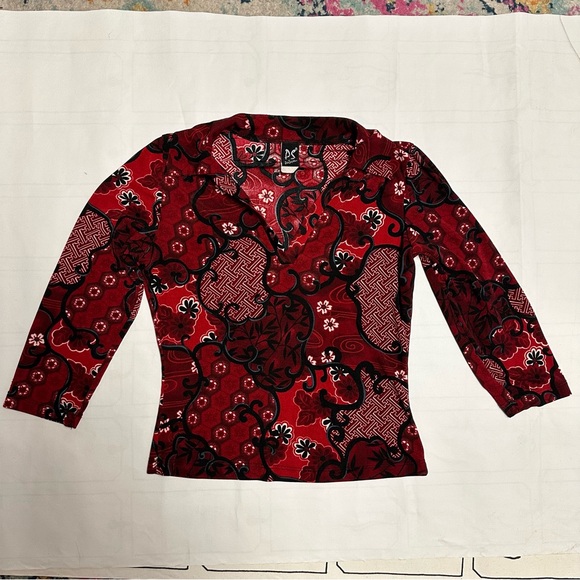 Vintage PS Per Seption 3/4 Sleeve Floral Blouse - Picture 3 of 15